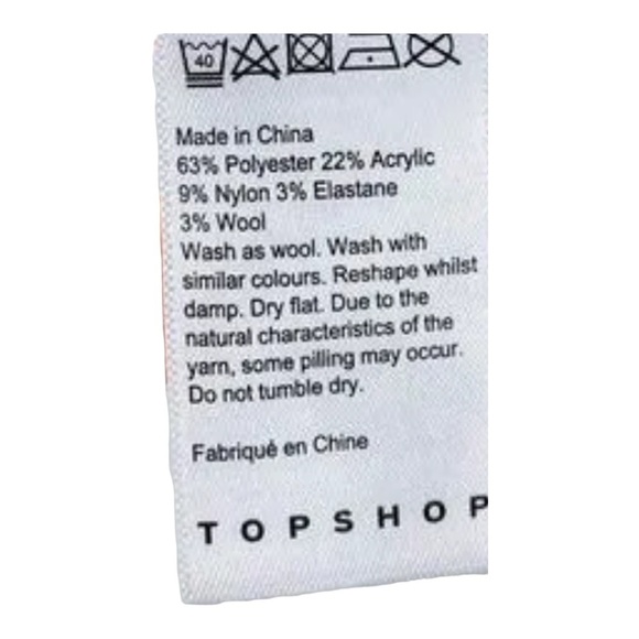 TOPSHOP  Mock Neck Oatmeal Neutral Puff Drop Sleeve Soft Wool Blend Sweater - Picture 8 of 14